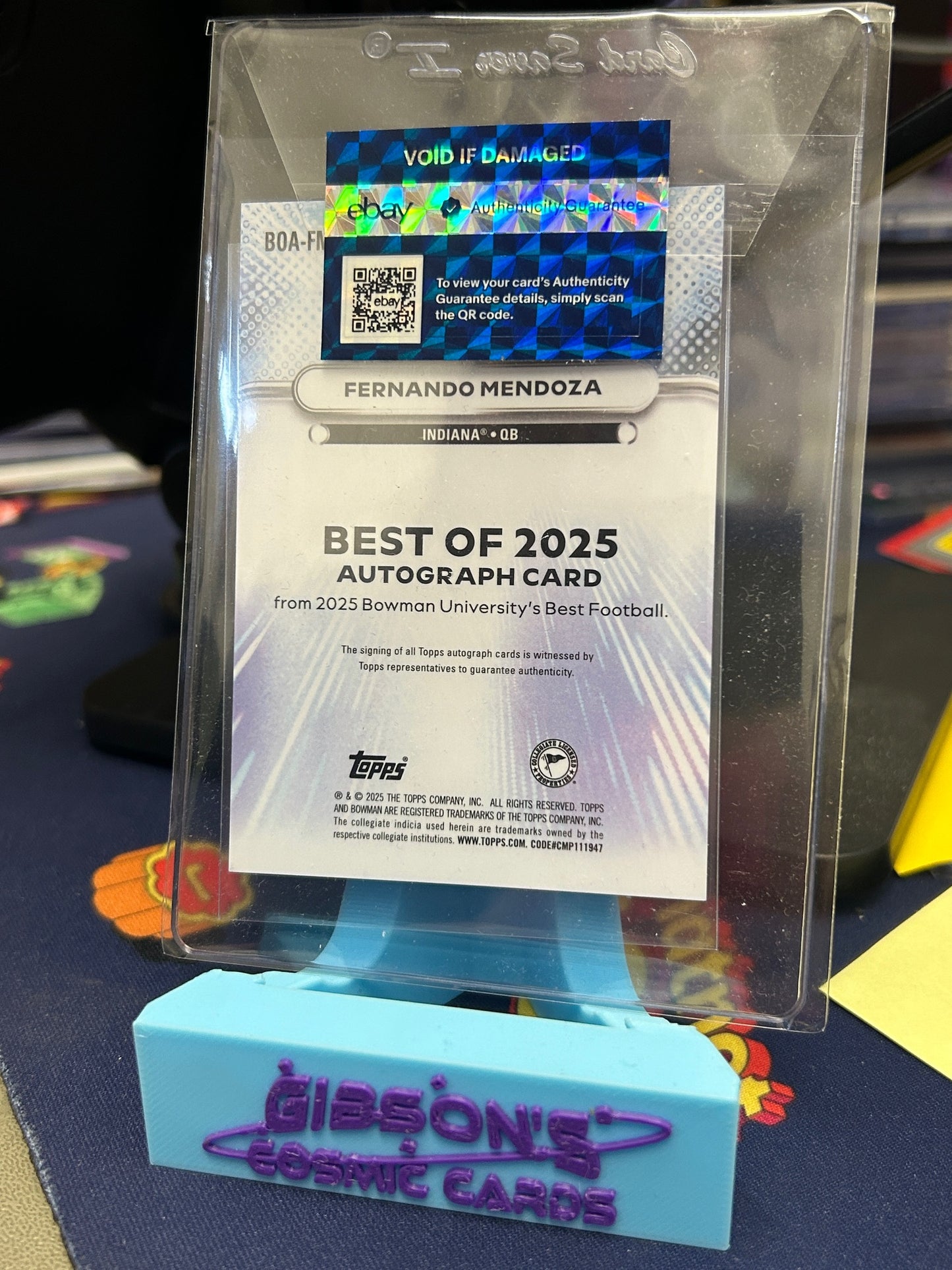 2025 Bowman University Best Football Fernando Mendoza #BOA-FM