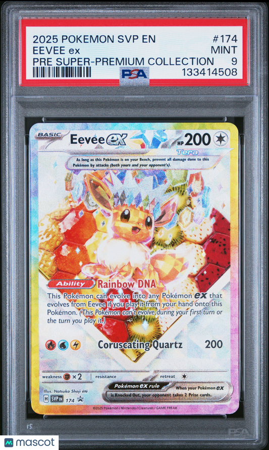 2025 Pokemon SVP EN-SV Black Star Promo Eevee EX Pre Super-Premium Collection PSA 9 #174