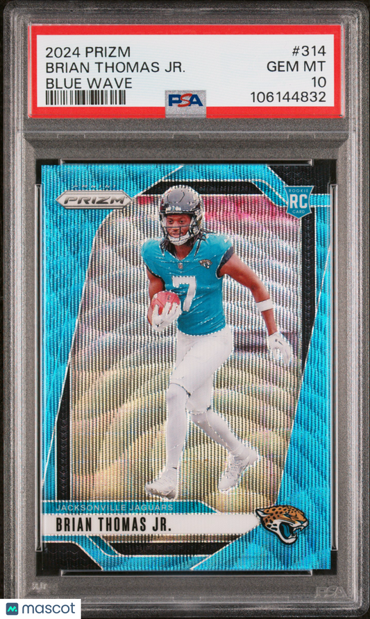 2024 Panini Prizm Brian Thomas JR. #314 Blue Wave PSA 10